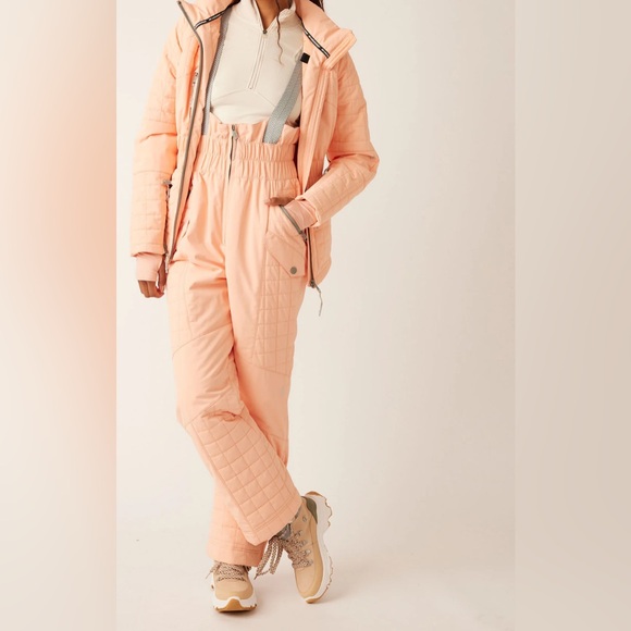 NEW Free People All Prepped Ski Bib Wintermelon NWT - Picture 3 of 7